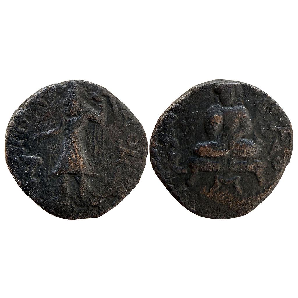 Ancient Kushan Kanishka I Buddha type Copper Tetradrachm