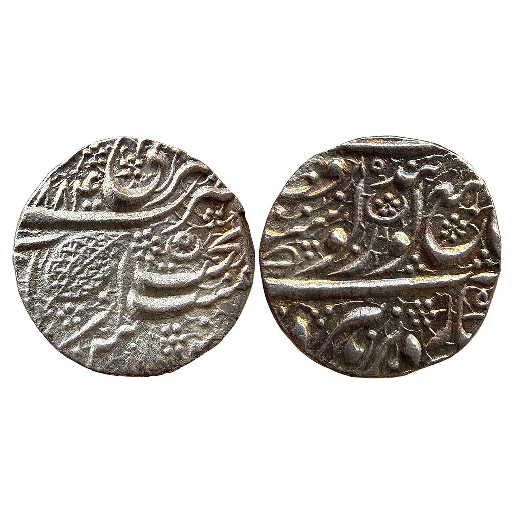 IK Sikh Empire Ranjit Singh VS 1884 1885 Amritsar Mint Nanakshahi Couplet Silver Rupee