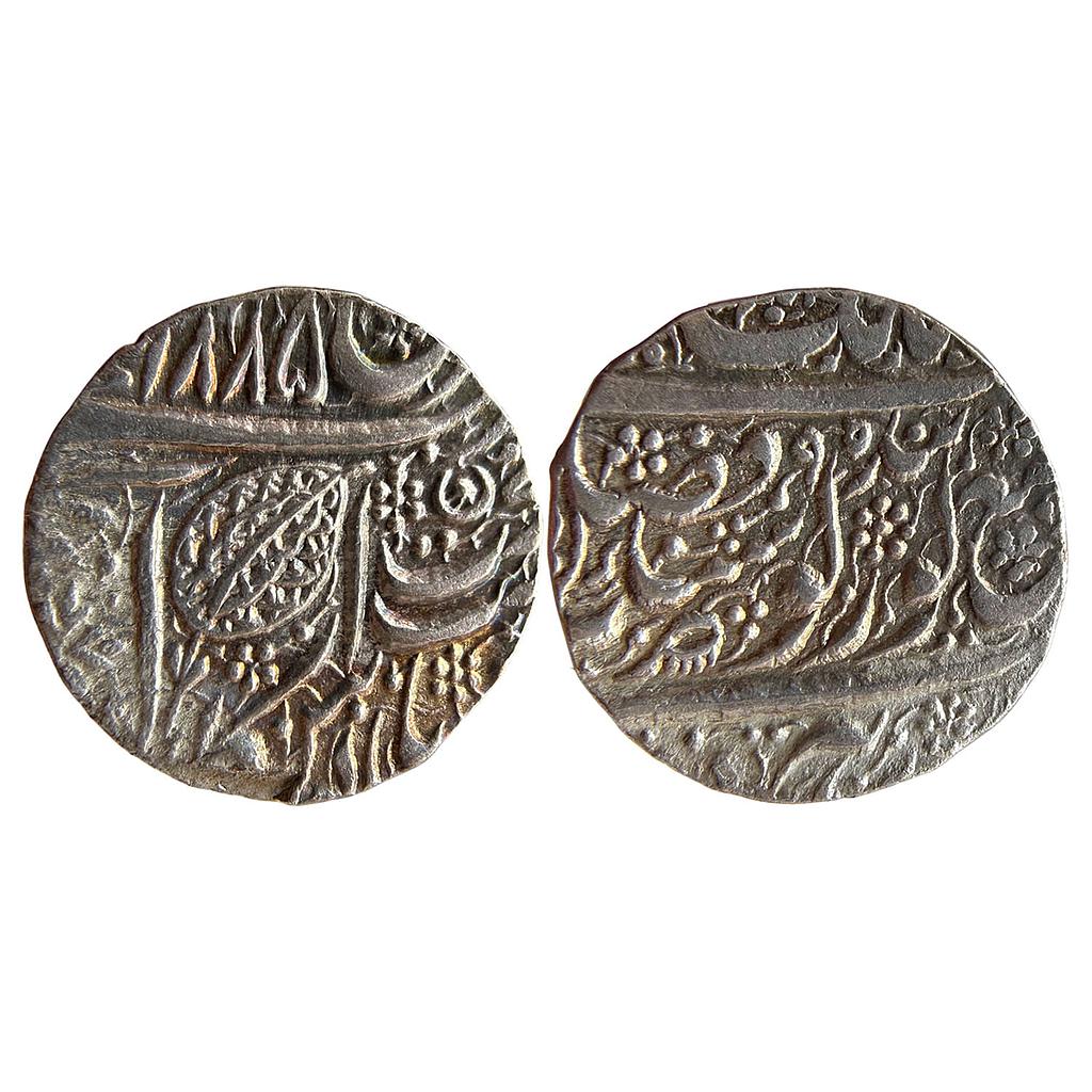 IK Sikh Empire Ranjit Singh VS 1885 1895 Amritsar Mint Nanakshahi Couplet Silver Rupee