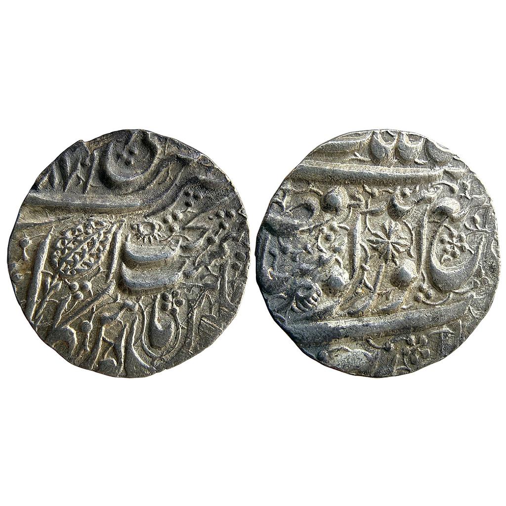 IK Sikh Empire Ranjit Singh VS 1879 Amritsar Mint Nanakshahi Couplet Silver Rupee