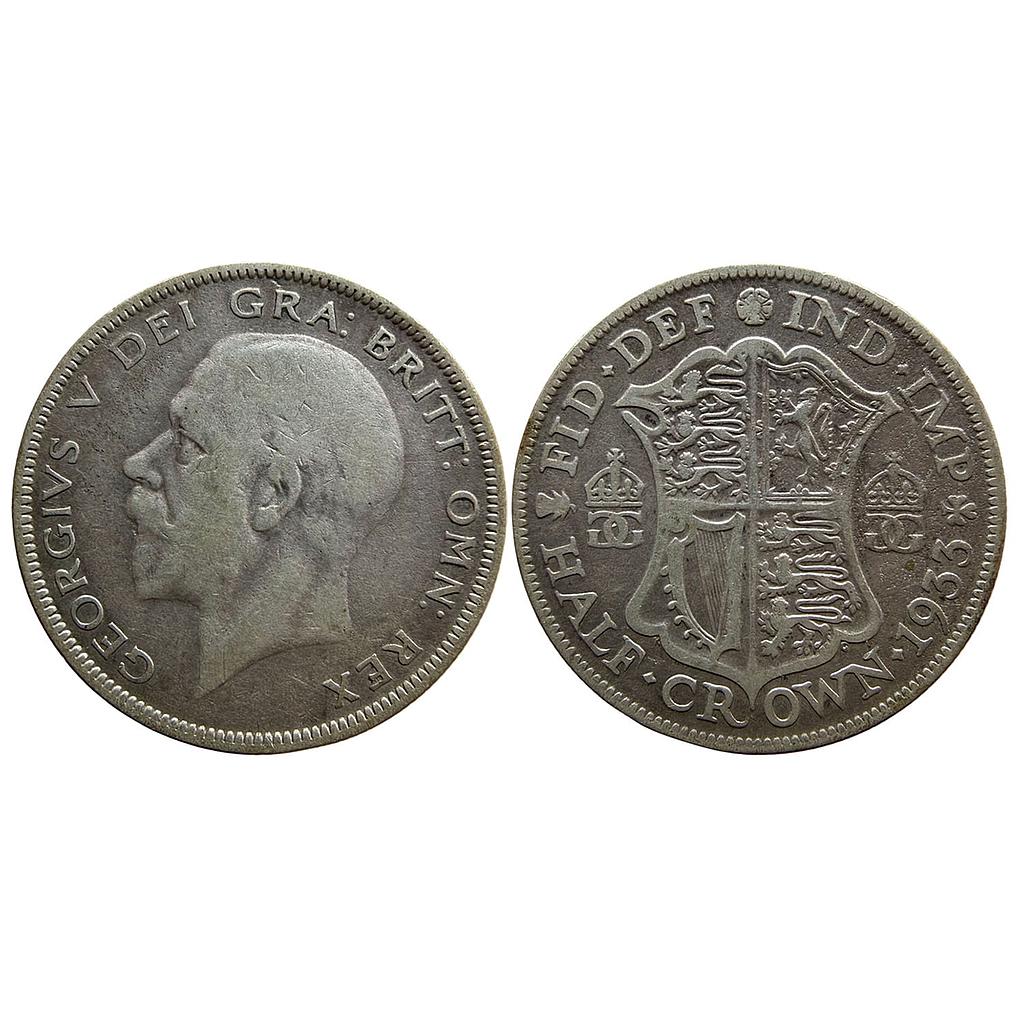 United Kingdom George V 1933 AD Silver (.500) 1/2 Crown