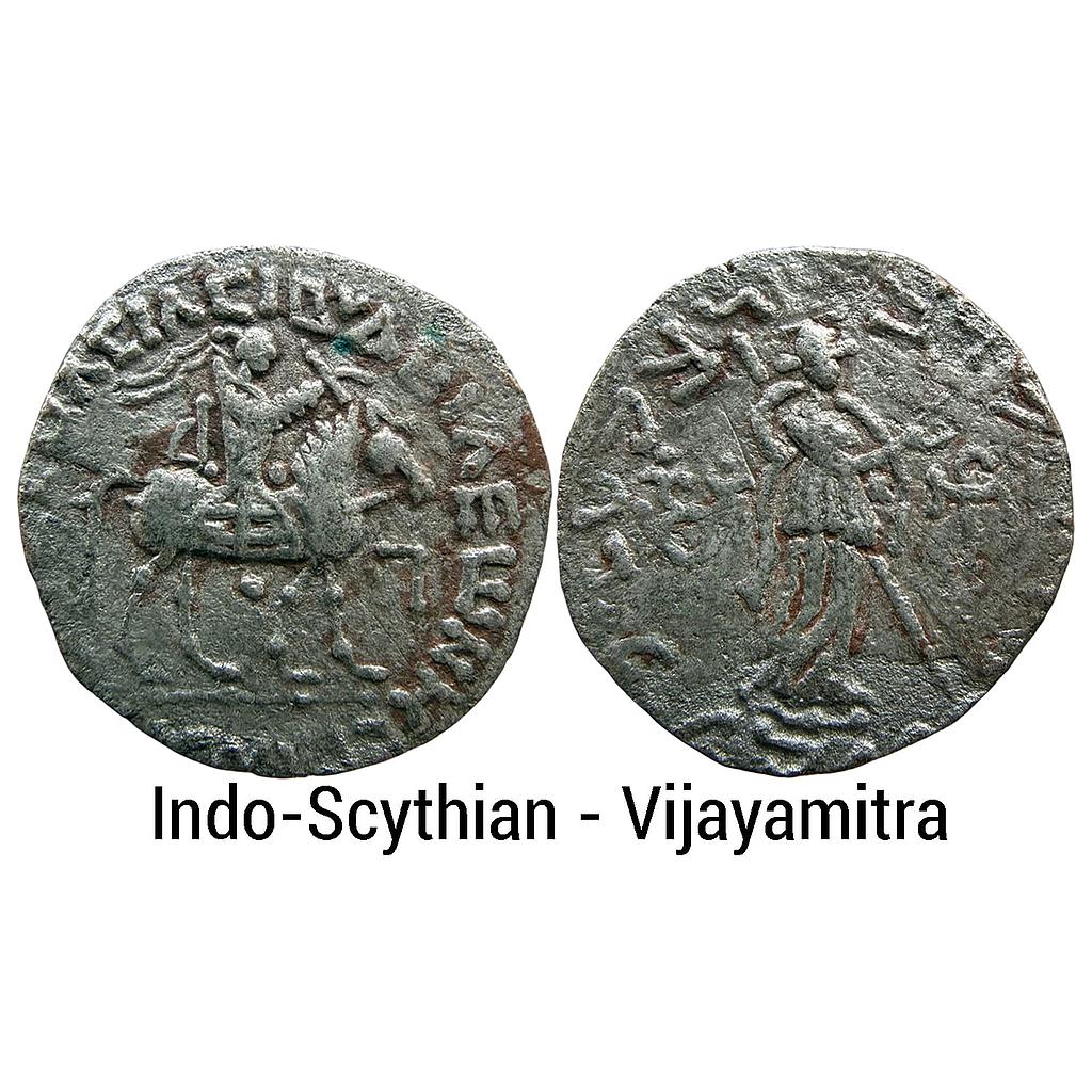 Ancient Indo-Scythians Apracharajas Vijayamitra in the name of Azes Silver Tetradrachm