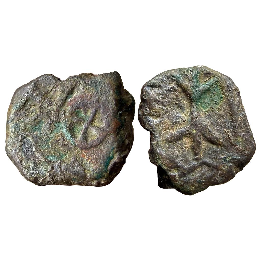 Ancient Western Kshtrapas Kshaharata family Bhumaka Copper Unit