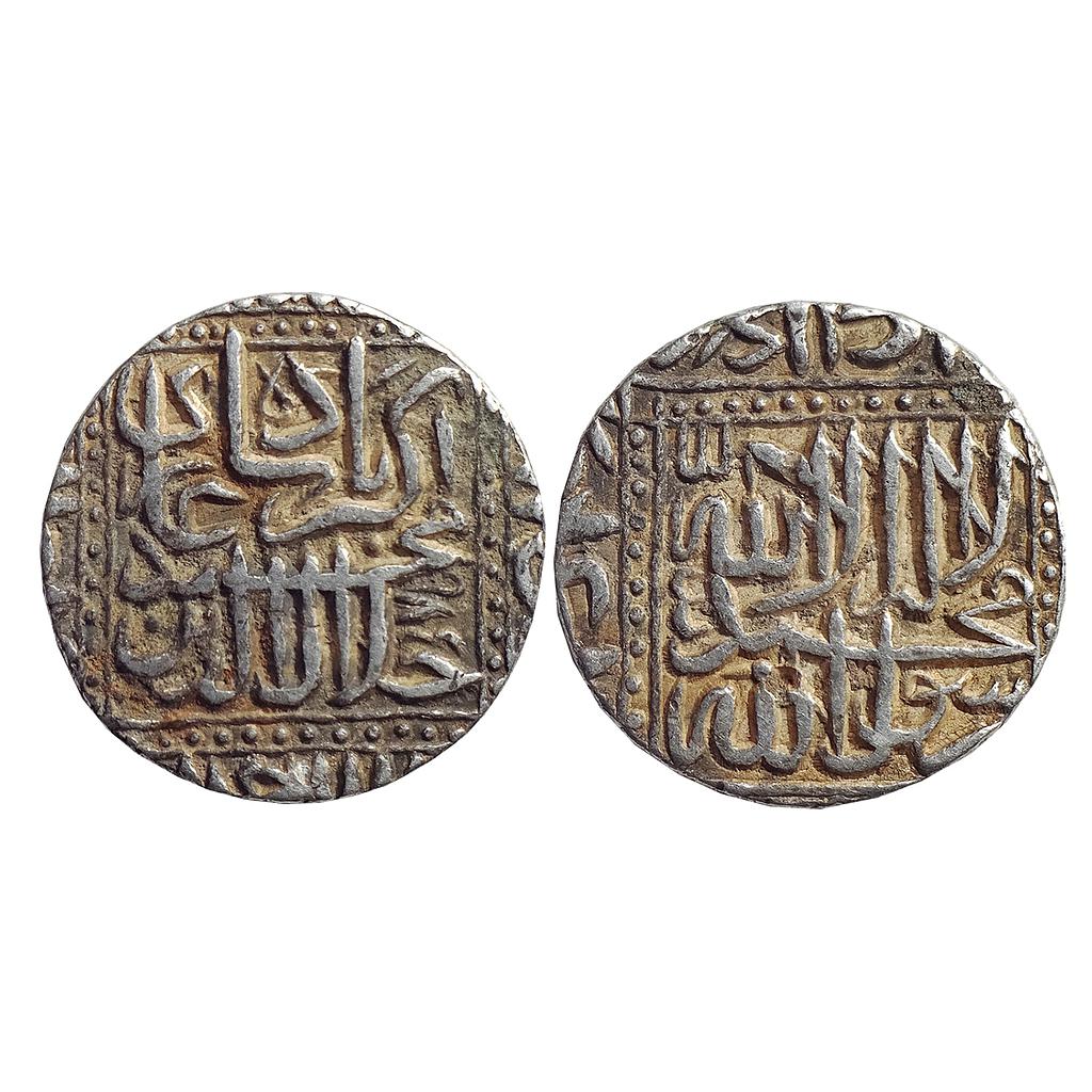 Mughal, Akbar, Dar-ul-Sultanat Ahmadabad Mint, Kalima type, Silver Rupee