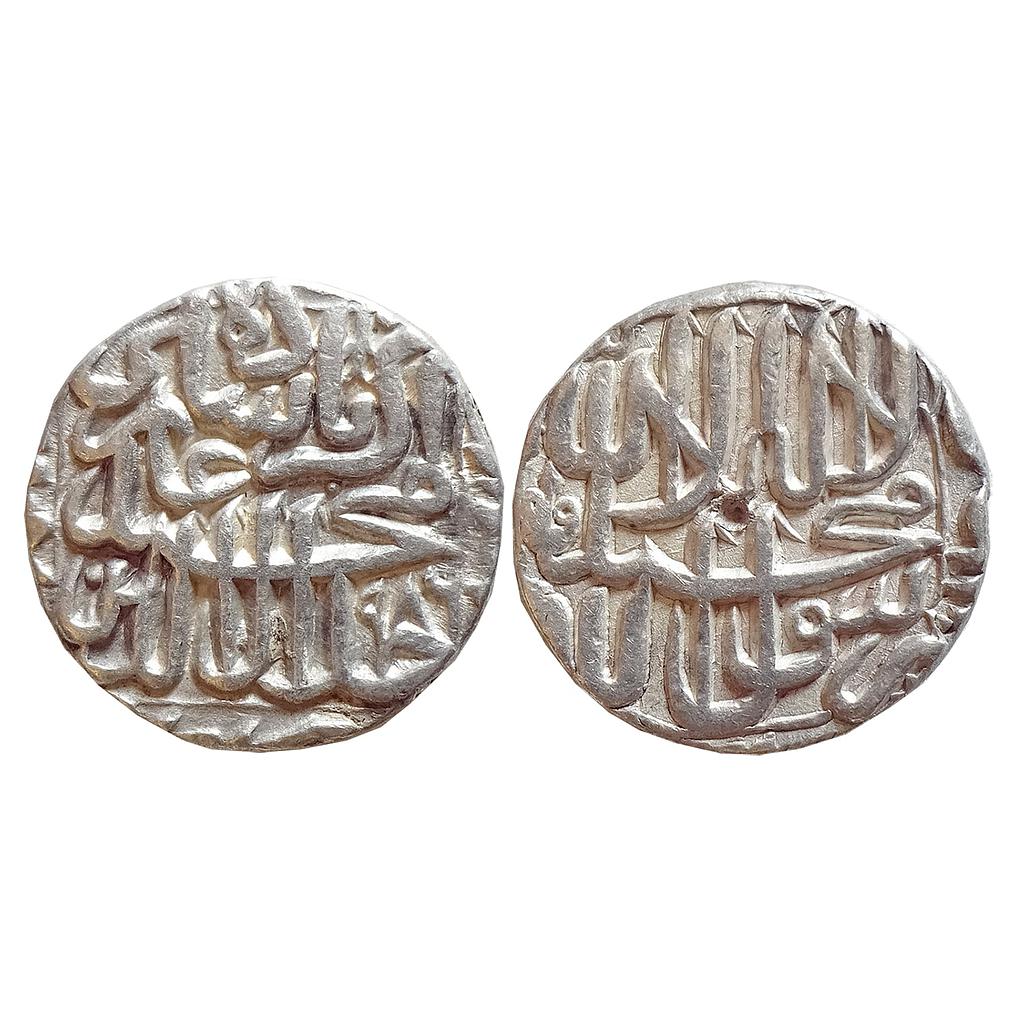 Mughal, Akbar, Bang Mint (off flan) (By Style), Kalima Type, Silver Rupee