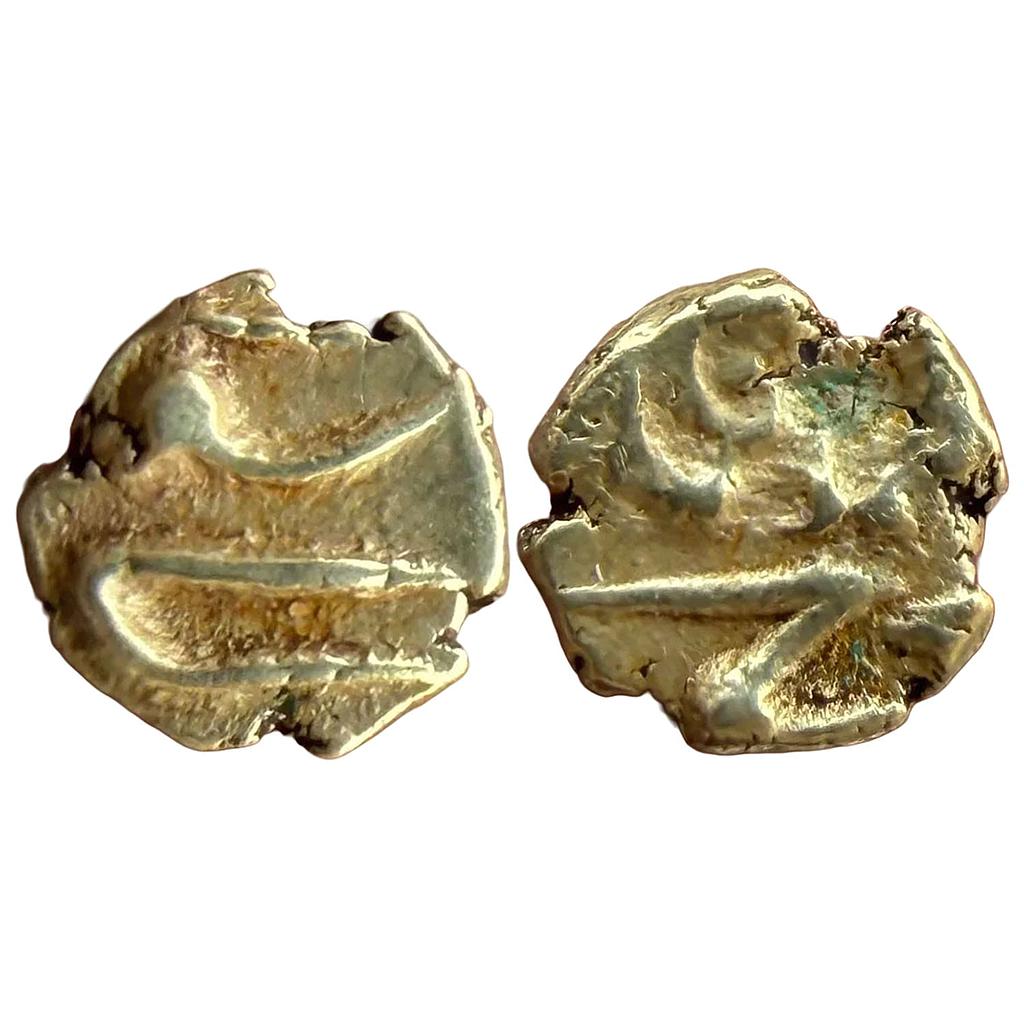 Mughal Ahmad Shah Bahadur Karpa Kharpa Cuddapah Mint Gold Fanam