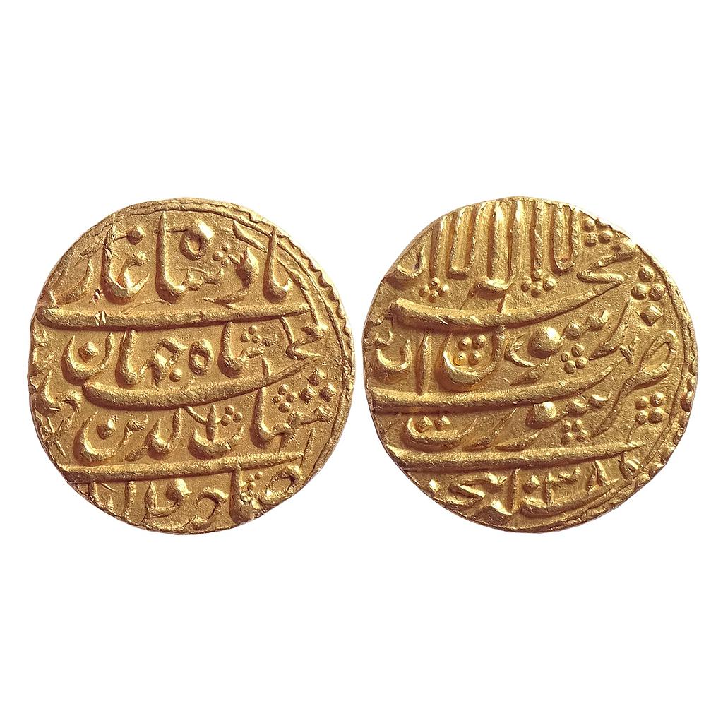 Mughal, Shah Jahan, Surat Mint, Hijri type, Gold Mohur