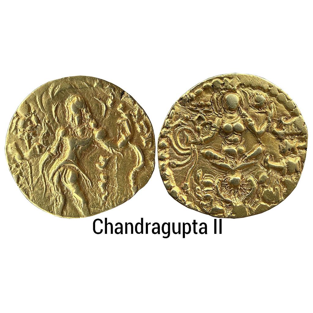 Ancient Guptas Chandragupta II Archer type Gold Dinar