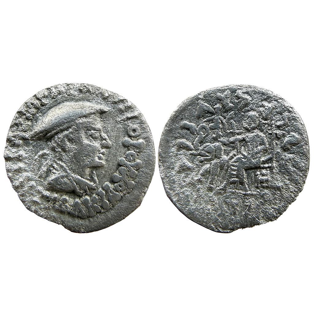 Ancient Indo-Greeks Antialcidas Silver Drachma Indian Standard