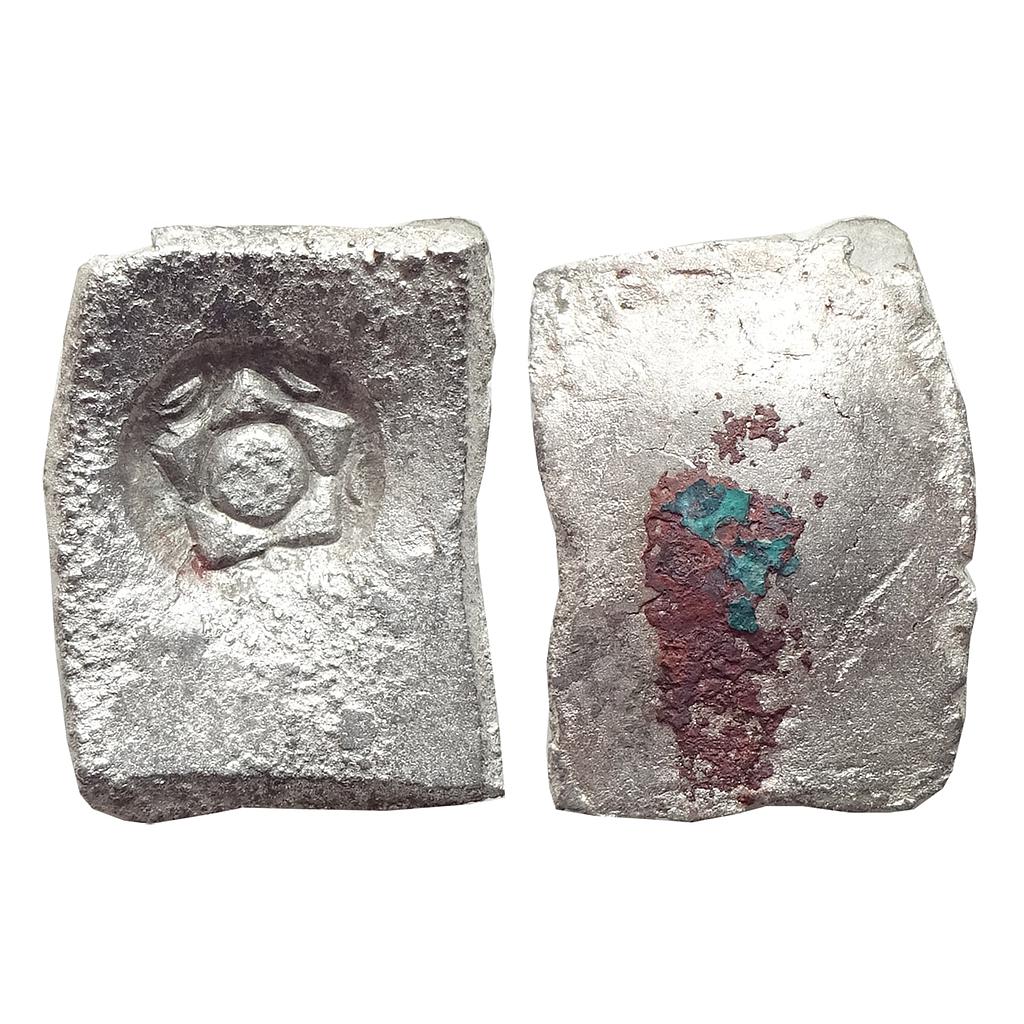 Ancient, Archaic Series, Punch Marked Coinage, attributed to Shakya Janapada, Narhan Hoard type, Silver 5 Shana