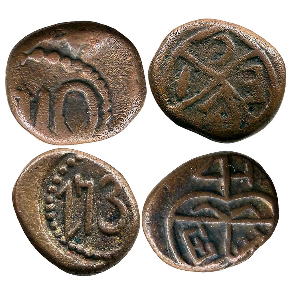 EIC Madras Presidency Set of 2 Coins Copper Cash