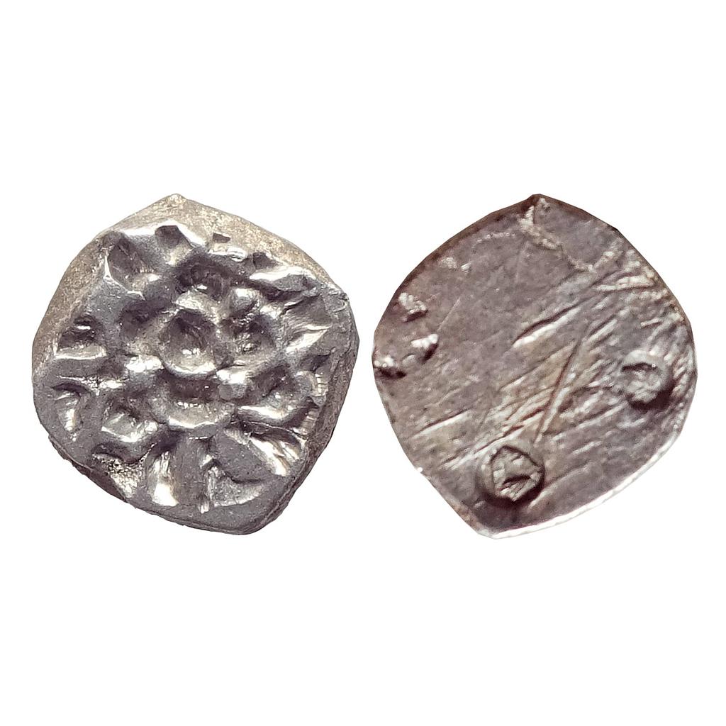 Ancient, Archaic Series, Punch Marked Coinage, Attributed to Pauravas of Kaushambi, Silver ½ Karshapana