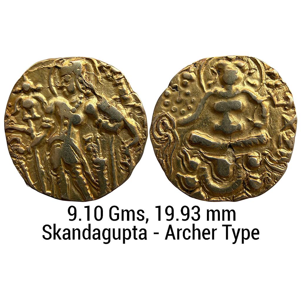 Ancient Guptas Skandagupta  Archer type Gold Dinara