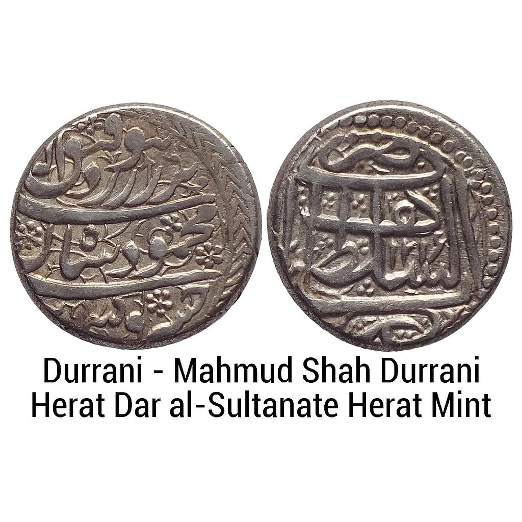 IK Durranis Mahmud Shah Durrani at Herat Dar al-Sultanate Herat Mint Silver Rupee