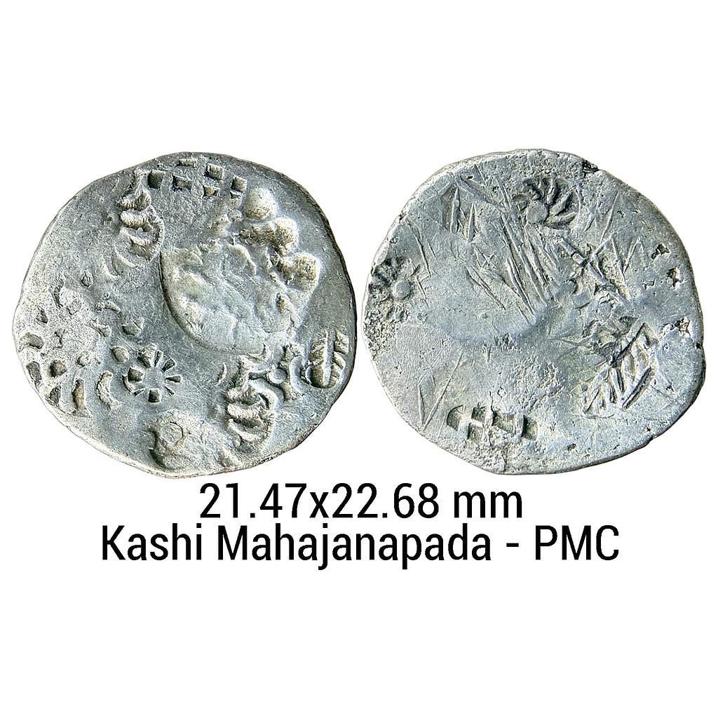 Ancient Archaic Punch Marked Coinage Kashi Mahajanapada from middle Ganga valley Silver Vimshatika