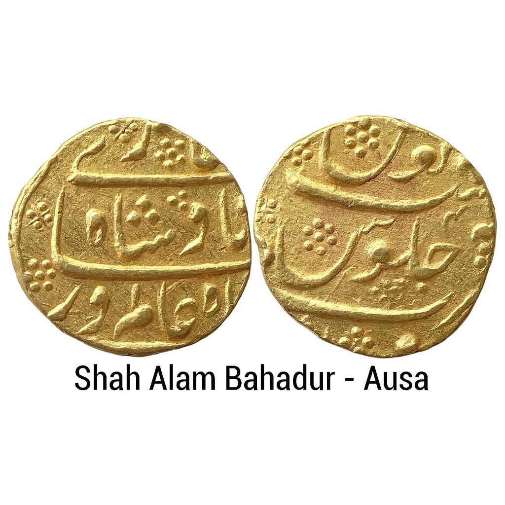 Mughal Shah Alam Bahadur Ausa Mint Gold Mohur