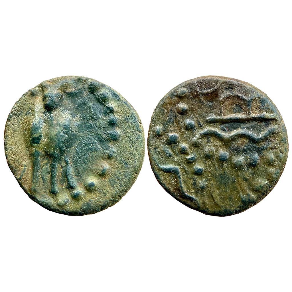 Ancient Western Kshatrapas Kardamaka Dynasty Anonymous Potin Unit