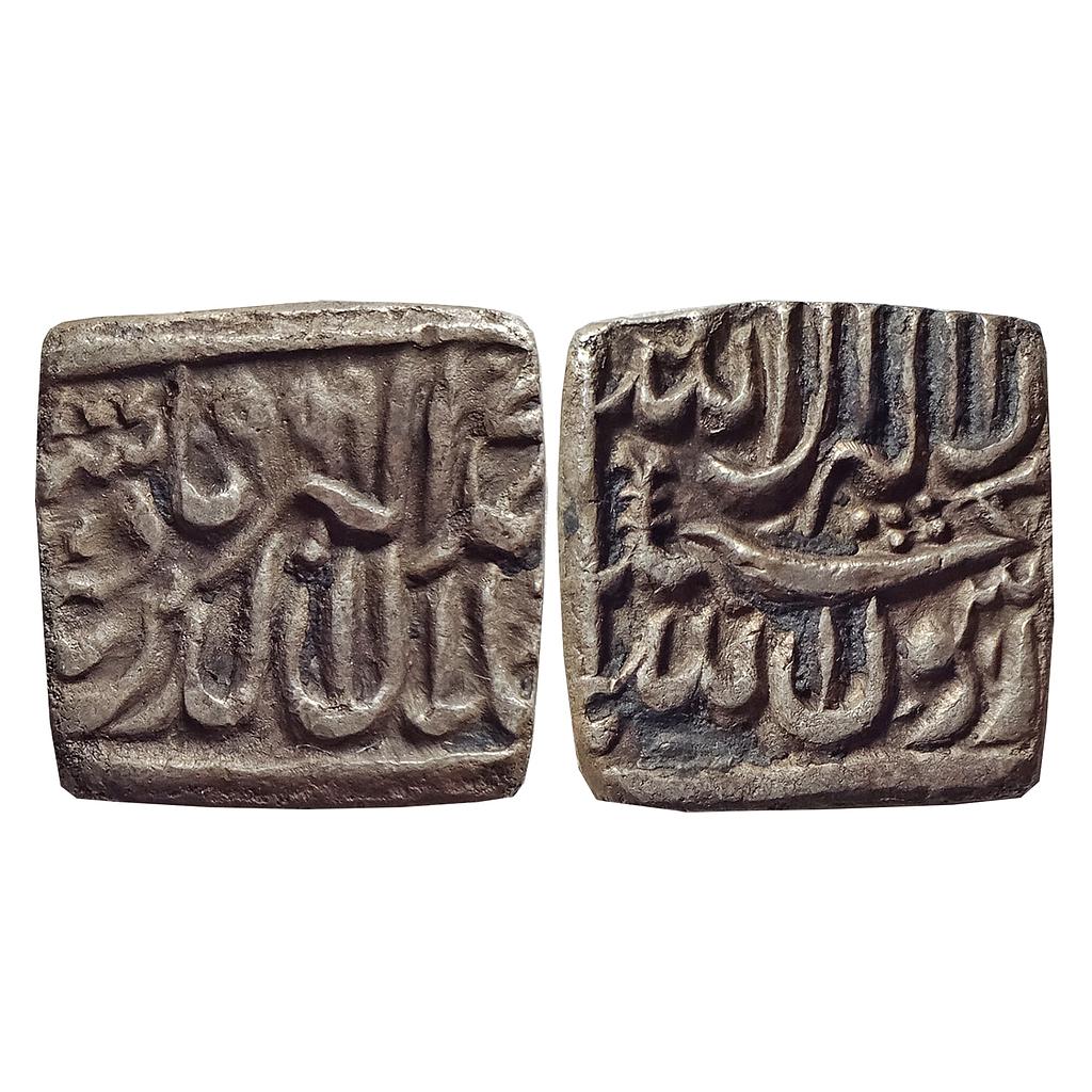 Mughal, Akbar, Bang Mint (By Style), Silver Square Rupee