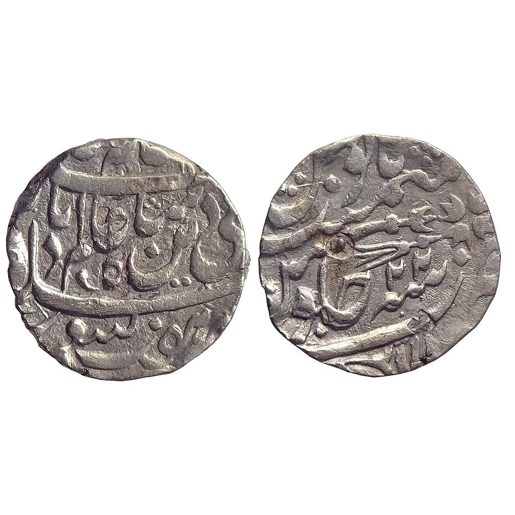 IPS Bhopal State Nawab Hayat Mohammad Khan INO Shah Alam II Bhopal Mint Silver Rupee