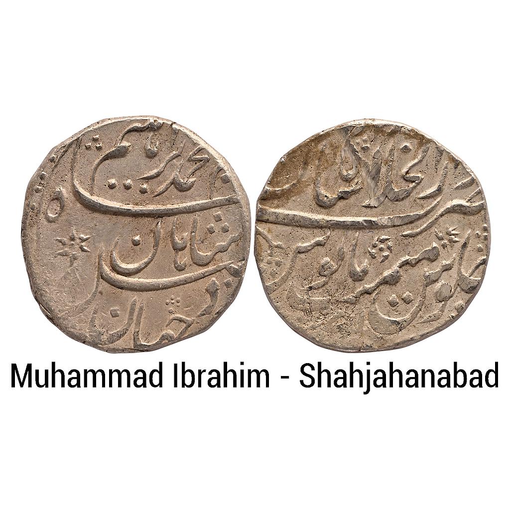 Mughal Muhammad Ibrahim Dar ul-Khilafat Shahjahanabad Mint Silver Rupee