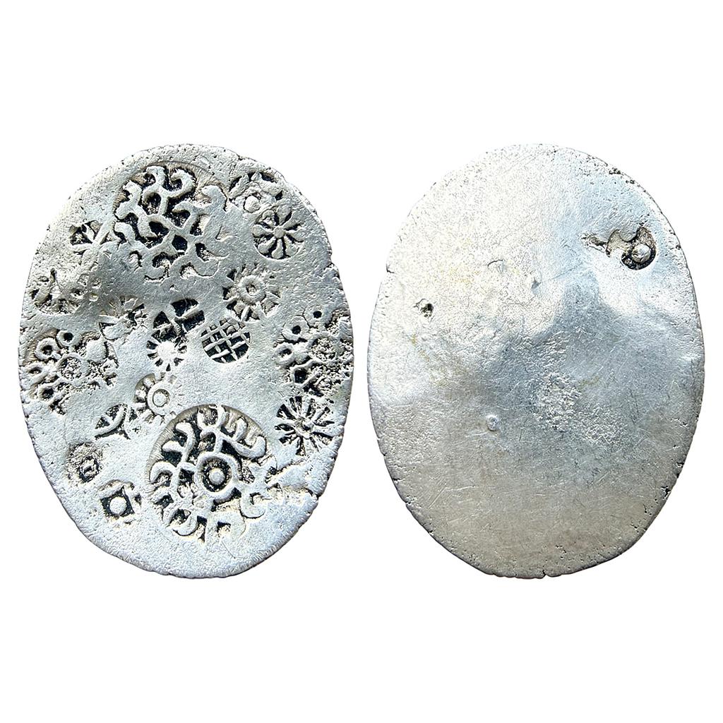 Ancient Punch Marked Coinage Middle Ganga Valley Kashi Mahajanapada Silver Vimshatika