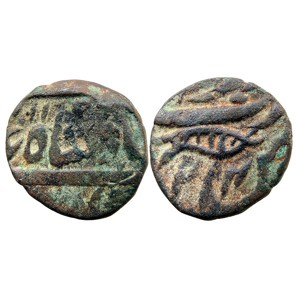 IK Maratha Confideracy INO Shah Alam II Akbarabad Mint Copper Paisa