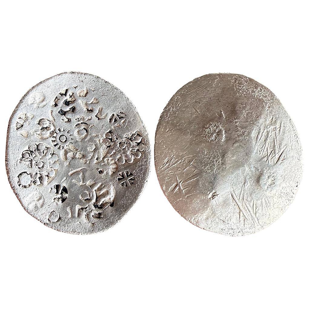 Ancient Punch Marked Coinage Middle Ganga Valley Kashi Mahajanapada Silver Vimshatika