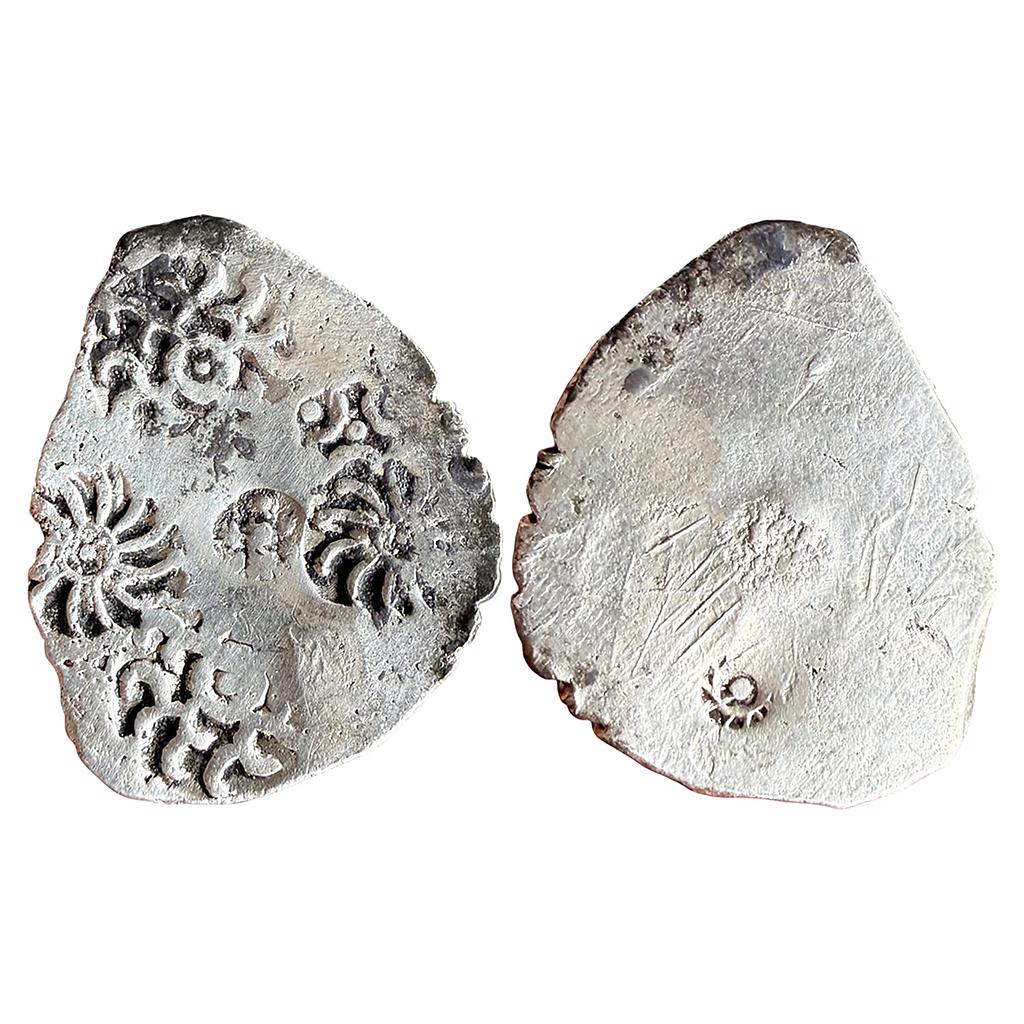 Ancient Punch Marked Coinage Middle Ganga Valley Kashi Mahajanapada Silver Vimshatika