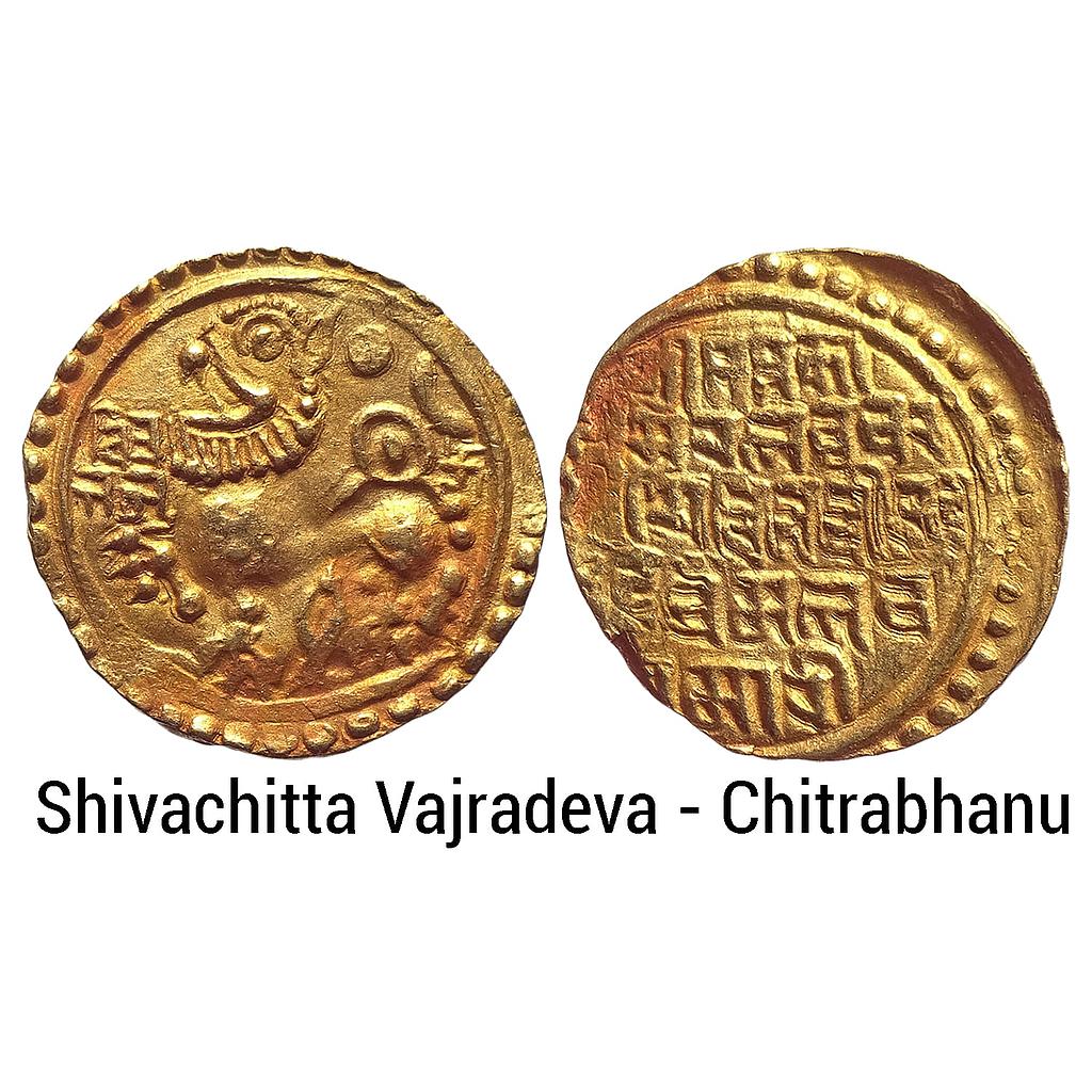 Hindu Medieval Kadambas of Goa Shivachitta Vajradeva cyclic year Chitrabhanu Gold Gadyana
