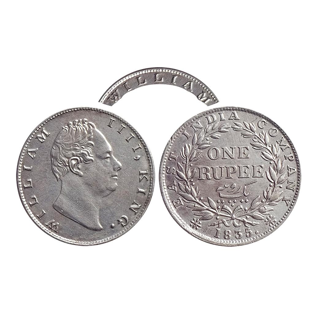 EIC, William IV, 1835 AD, Calcutta Mint, Dug out F (i), Obverse D / III, Silver Rupee