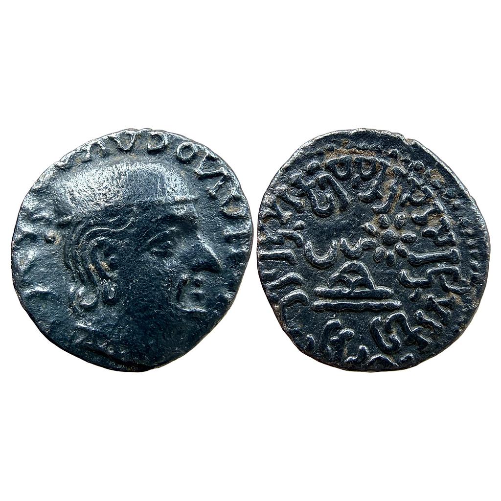 Ancient Gujarat Western Kshatraps Kardamaka Family Rudrasimha I son of Rudradaman I Silver Dramma