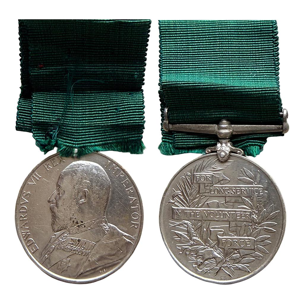 Edward VII For Long Service in the Volunteer Force Medal Edward VII Silver Medal