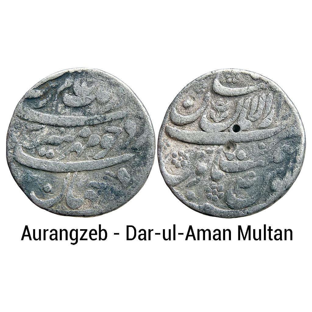 Mughal Aurangzeb Dar-ul-Aman Multan Mint Silver Rupee