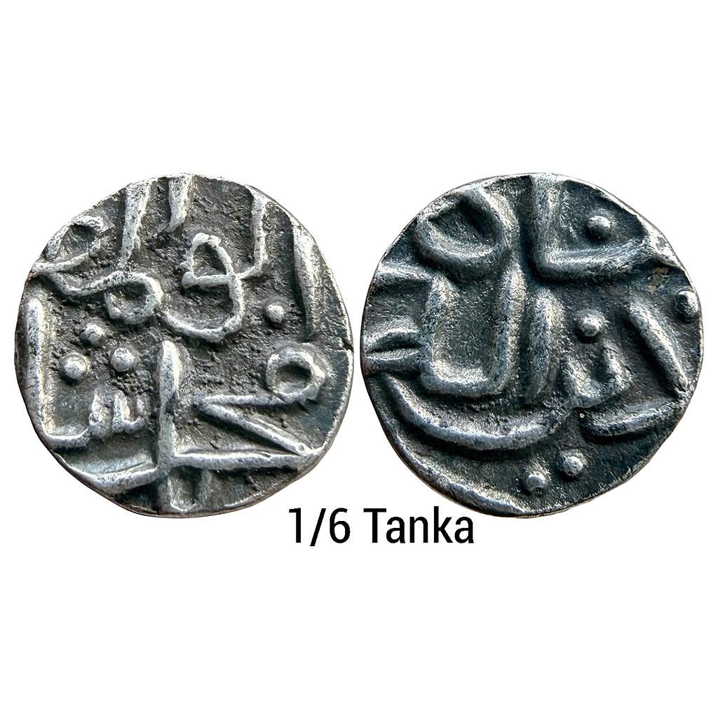 Bahamani Sultan Muhammad Shah I Silver 1/6 Tanka