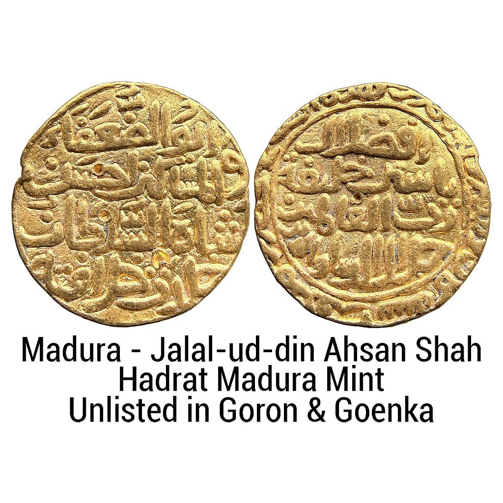 Madura Sultan Jalal-ud-din Ahsan Shah Hadrat Madura Mint Gold Tanka