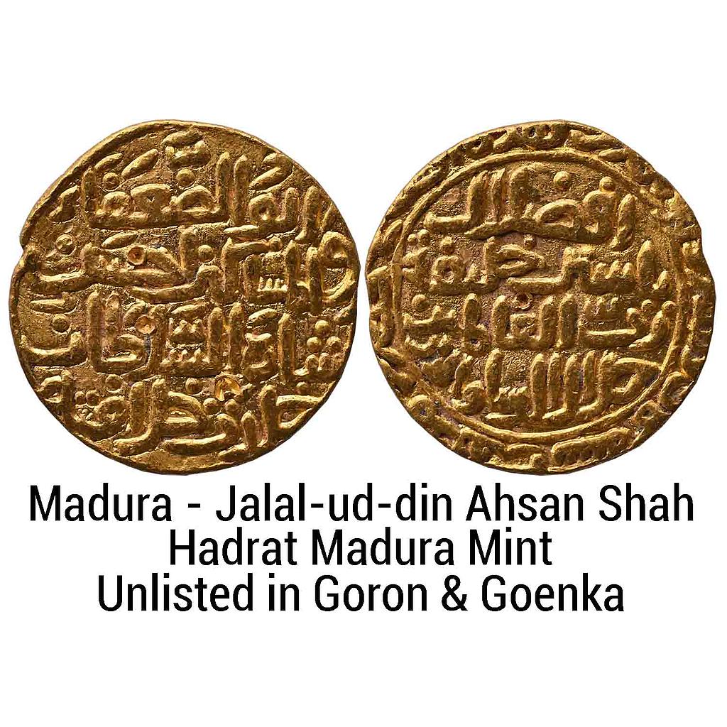 Madura Sultan Jalal-ud-din Ahsan Shah Hadrat Madura Mint Gold Tanka