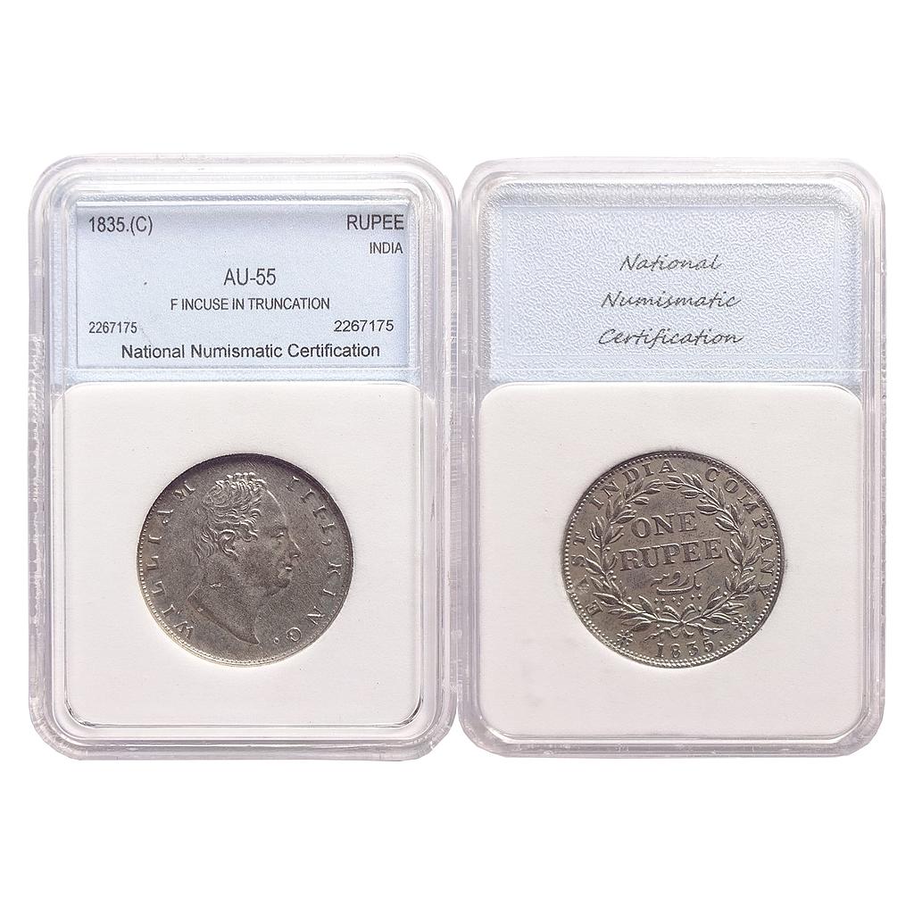 EIC, William IV, 1835 AD, Calcutta Mint, Dug out F, Obverse D, Silver Rupee