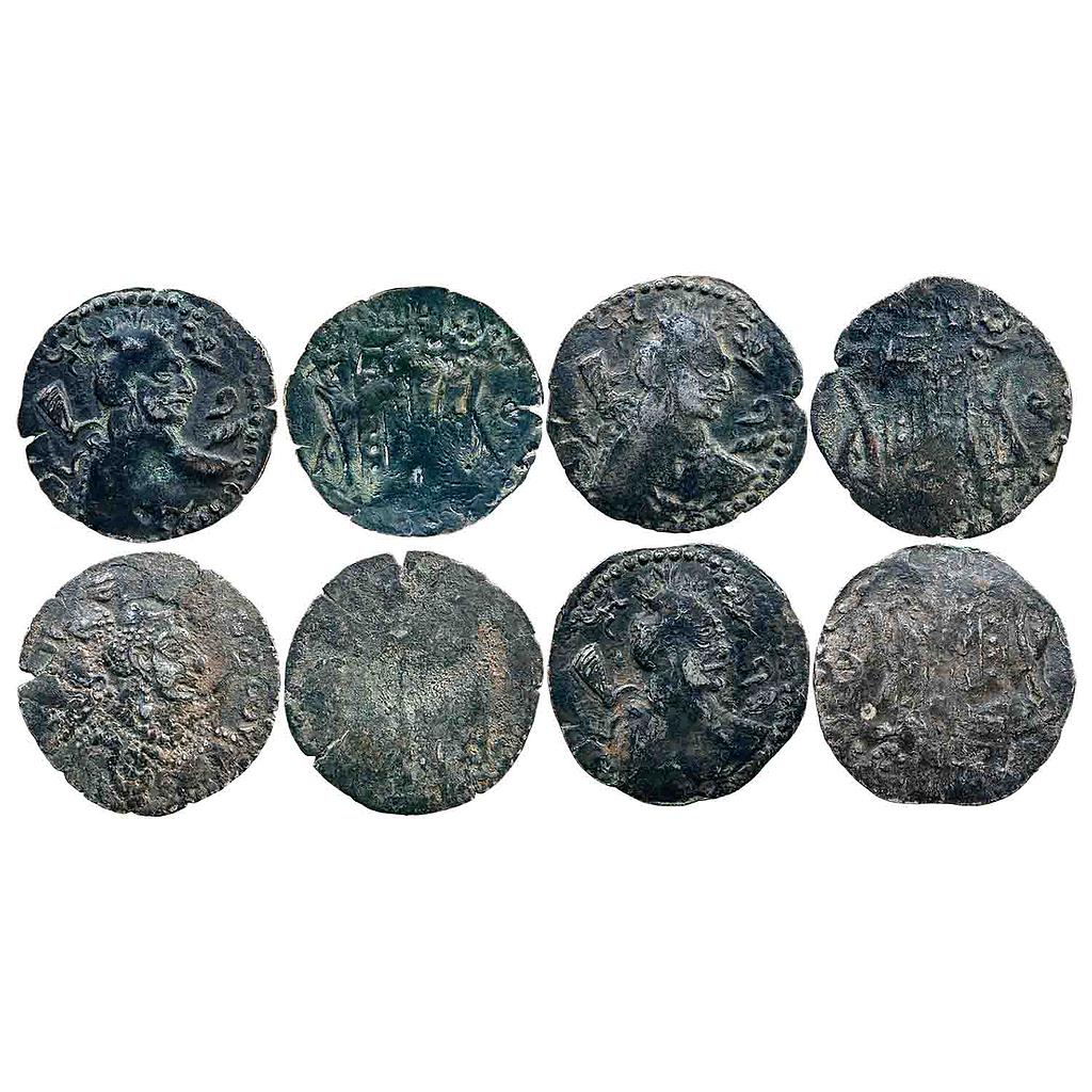 Ancient Hunnic Issue Napki Malka Set of 4 Coins Base Silver Unit