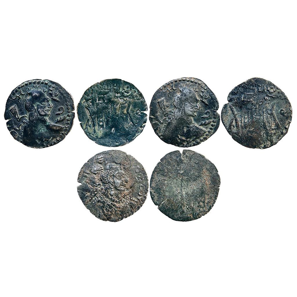 Ancient Hunnic Issue Napki Malka Set of 3 Coins Base Silver Unit