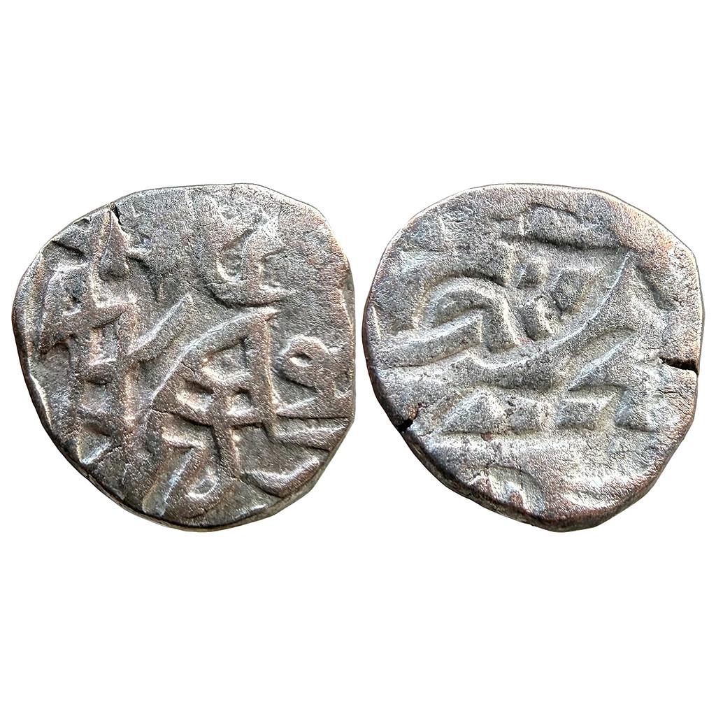 Delhi Sultan Mamaluk Dynasty In the name of Mohammad Bin Sam Lakhi Brockage type Billon Jital