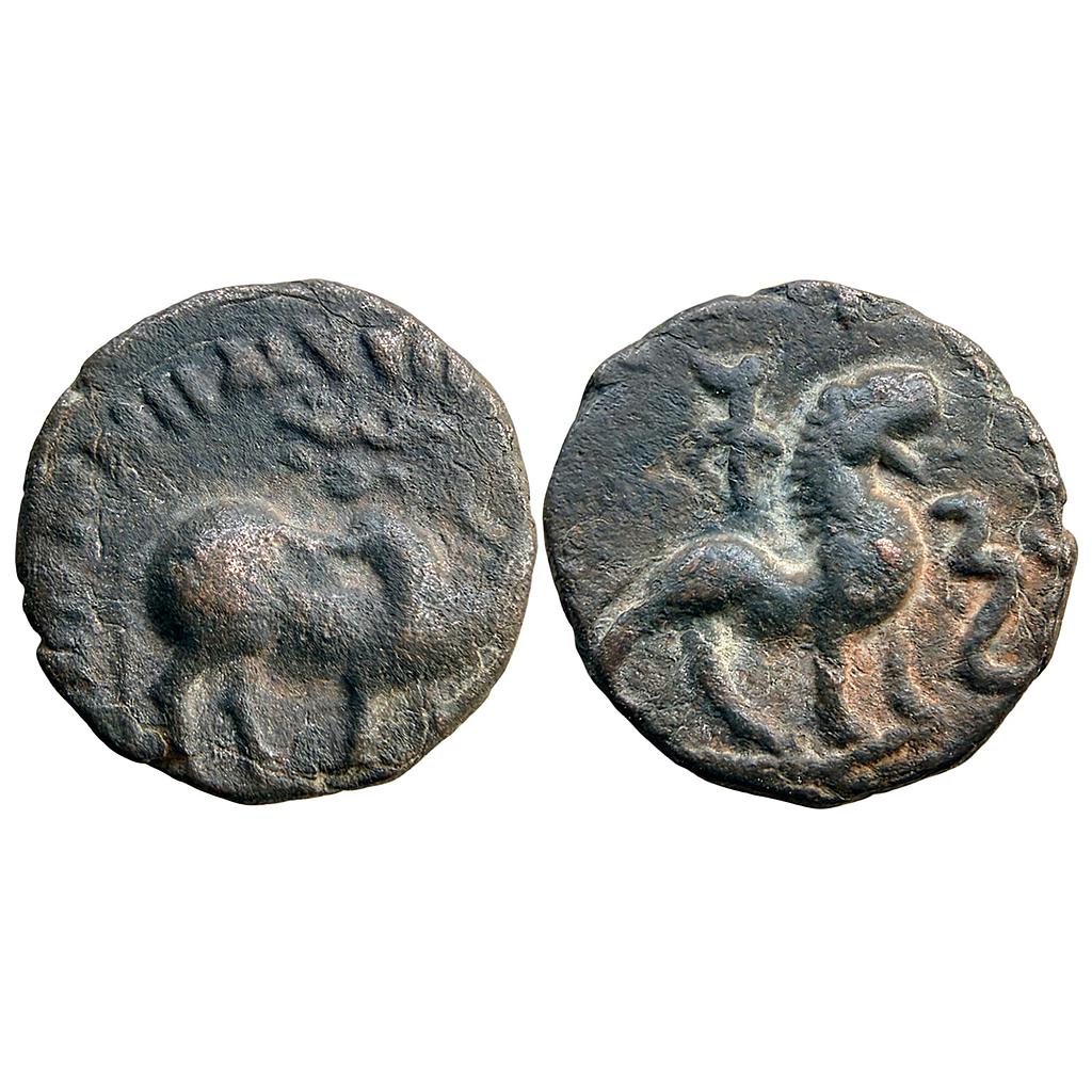Ancient Satraps of Chuksa Kashmir Zeionise Bronze Tetradrachm