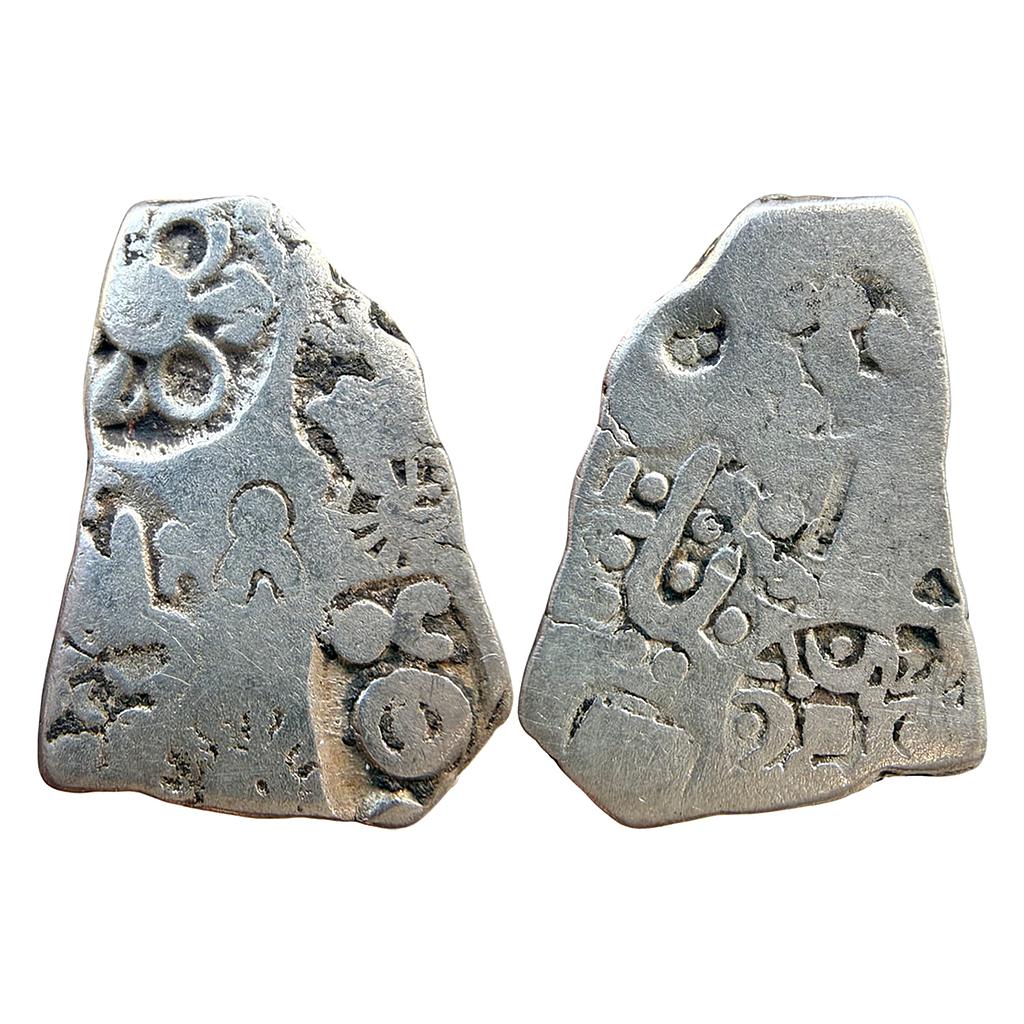 Ancient Punch Marked Coinage Mauryan Empire Silver Karshapana