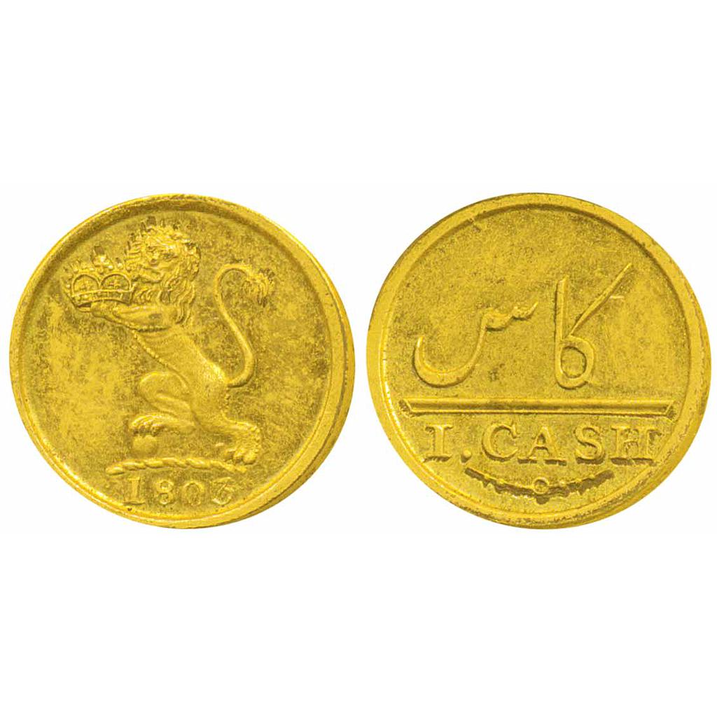EIC Madras Presidency 1803 AD Gold Gilt Proof Cash