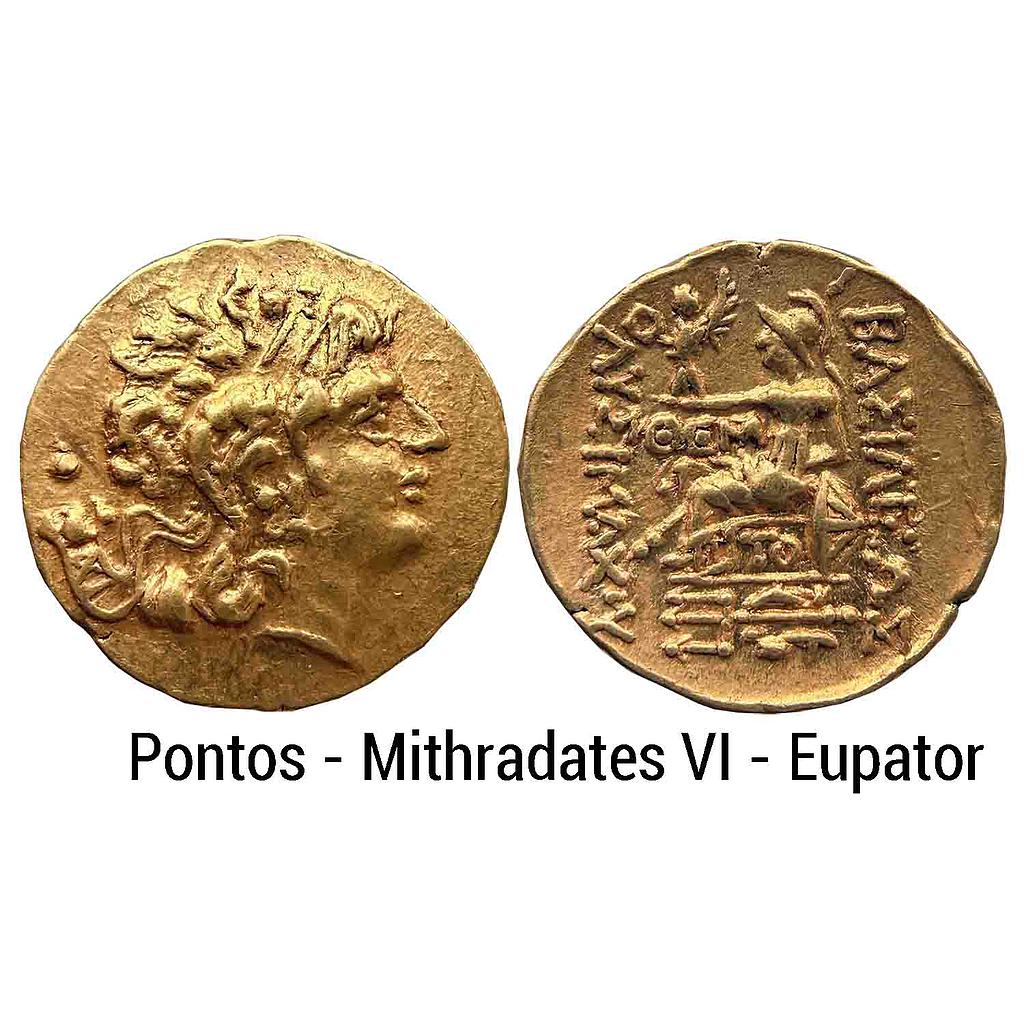 Ancient World Kings of Pontos Mithradates VI Eupator Gold Stater