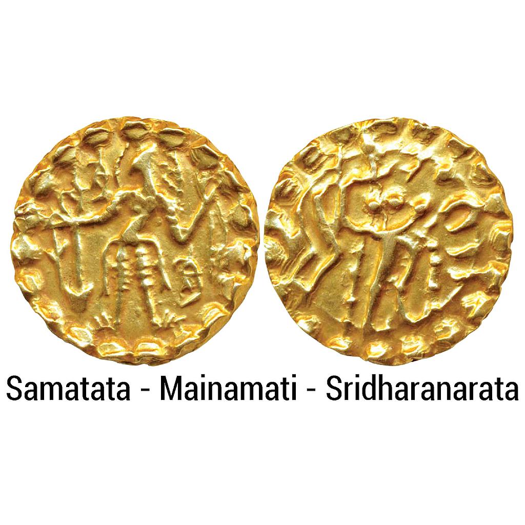 Ancient Post Guptas Samatata Mainamati Region Eastern Bengal Sridharanarata Gold Dinar