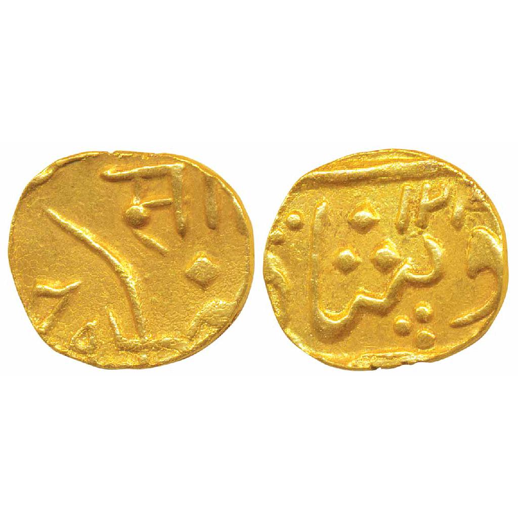 IPS Baroda State Sayaji Rao II INO Muhammad Akbar II Gold 1/5 Mohur