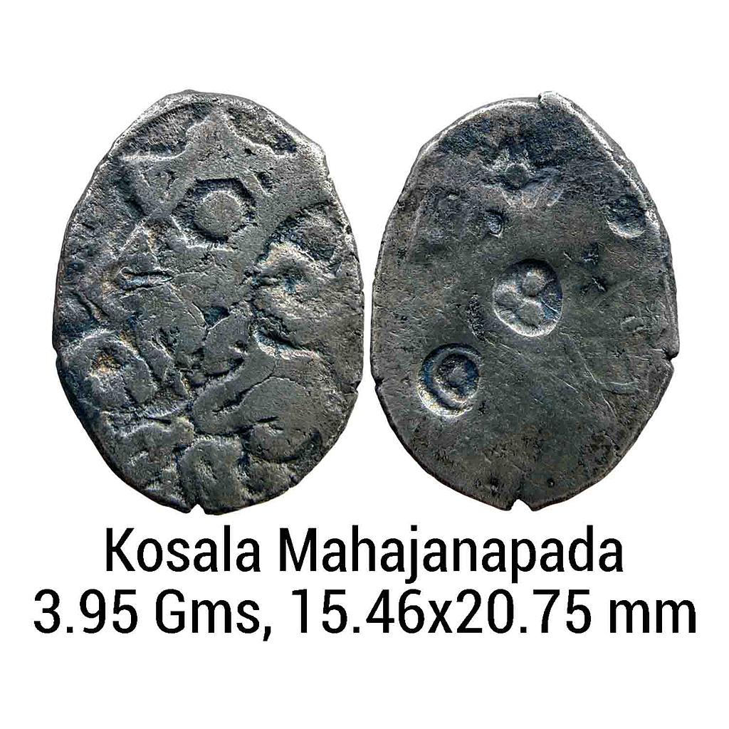 Ancient Punch Marked Coinage Middle Ganga Valley Kosala Mahajanapada Silver Vimshatika