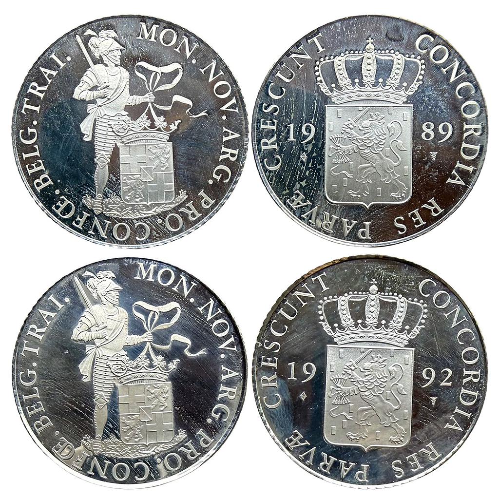 Netherlands Set of 2 Coins Commemorative Issue Utrecht - Ducat Silver Bullion Coinage Silver (.873) 1 Ducat - Beatrix