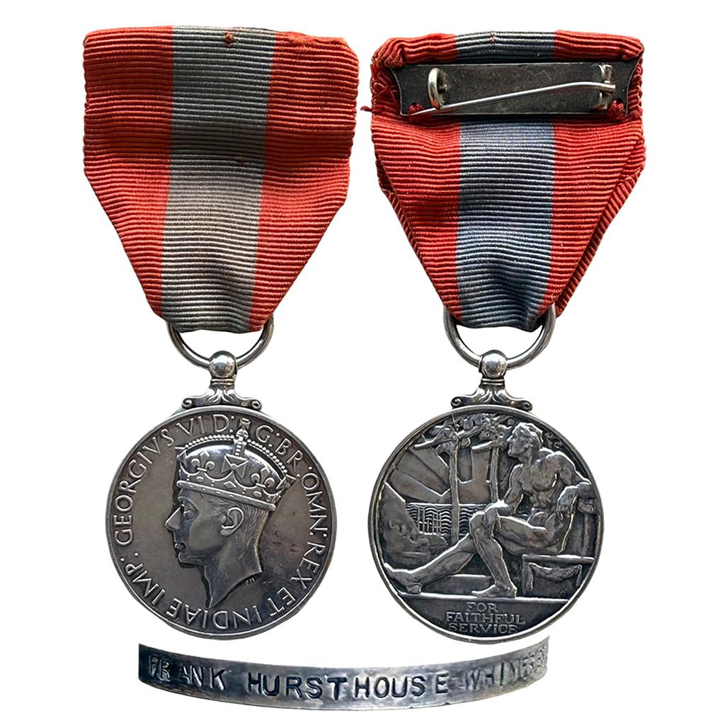 George VI For Faithful Service Silver Medal