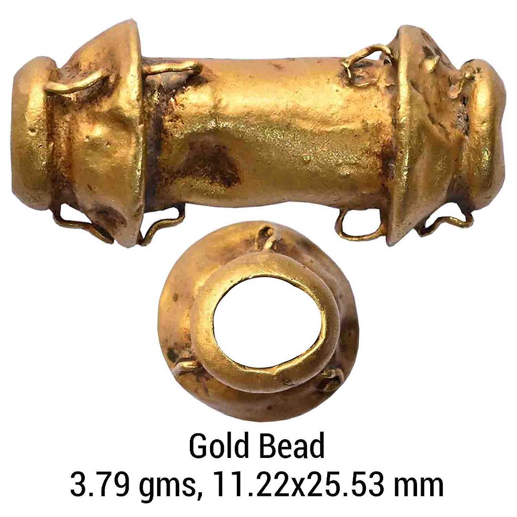 Ancient Post-Mauryan Period Punjab Region Gold Bead